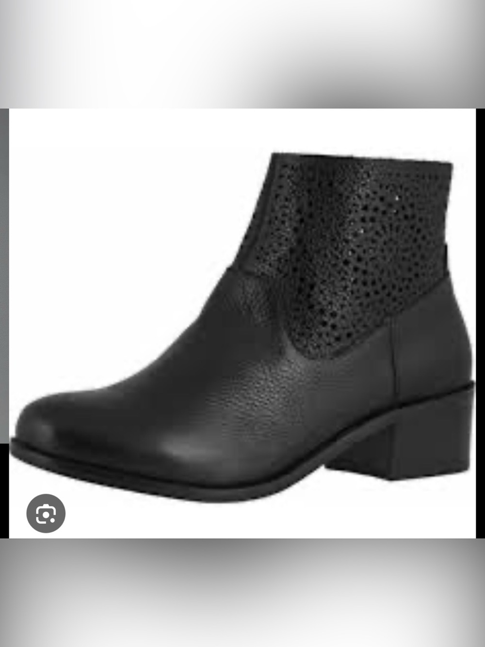 Vionic Luciana Black Laser Cut Ankle Bootie Size 10 Orthopedic Arch Support